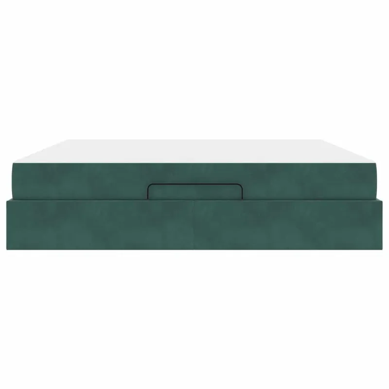 Lovos rėmas su čiužiniu 2 pcs Žalia Aksomas