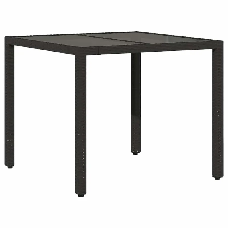 Sodo Bistro -setti pehmusteilla, 5-os osat, musta, rattan
