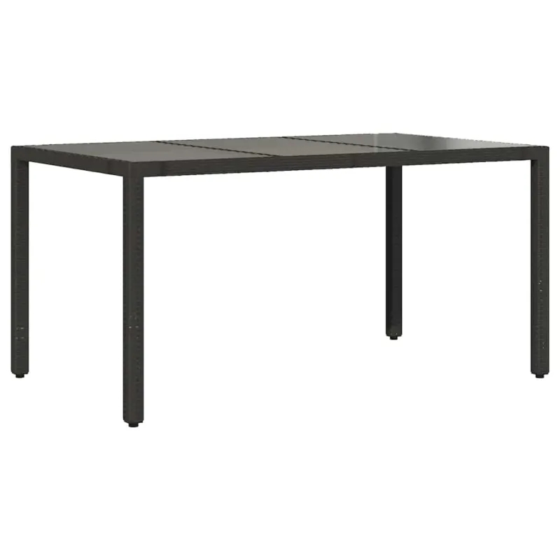 Sodo Bistro -setti pehmusteilla, 5-os osat, musta, rattan