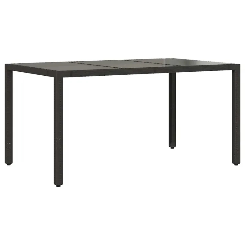 Sodo Bistro -setti pehmusteilla, 7-os osat, musta, rattan