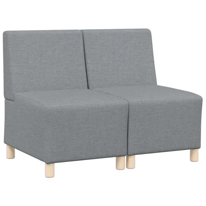 Modulinis sofa vienetas be rankų 2 pcs Šviesiai pilka