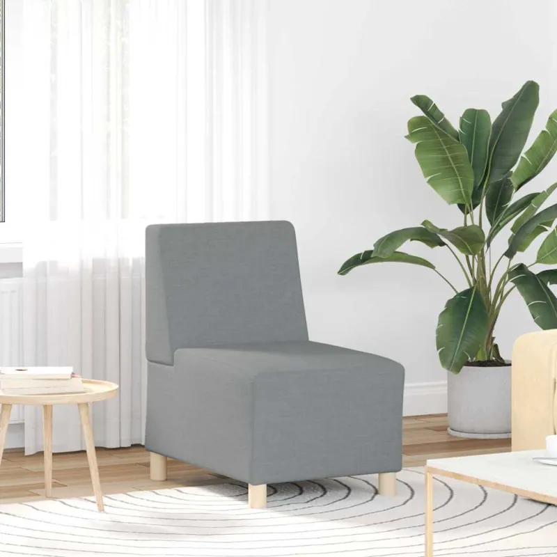 Modulinis sofa vienetas be rankų 2 pcs Šviesiai pilka
