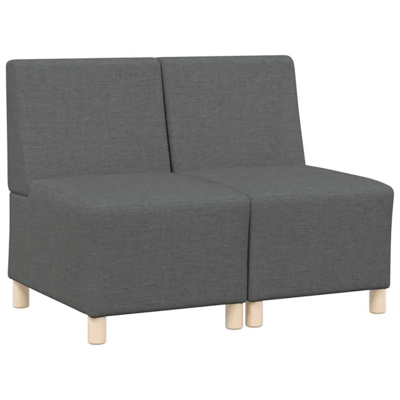 Modulinis sofa vienetas be rankų 2 pcs Tamsiai pilka