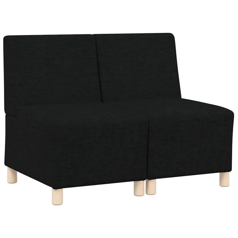 Modulinis sofa vienetas be rankų 2 pcs Juoda 55 x 74 x 82 cm