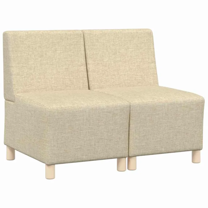 Modulinis sofa vienetas be rankų 2 pcs Kreminė 55 x 74 x 82 cm