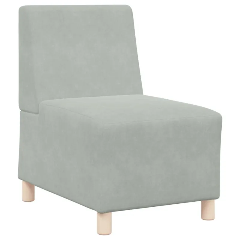 Modulinis sofa vienetas be rankų 2 pcs Šviesiai pilka