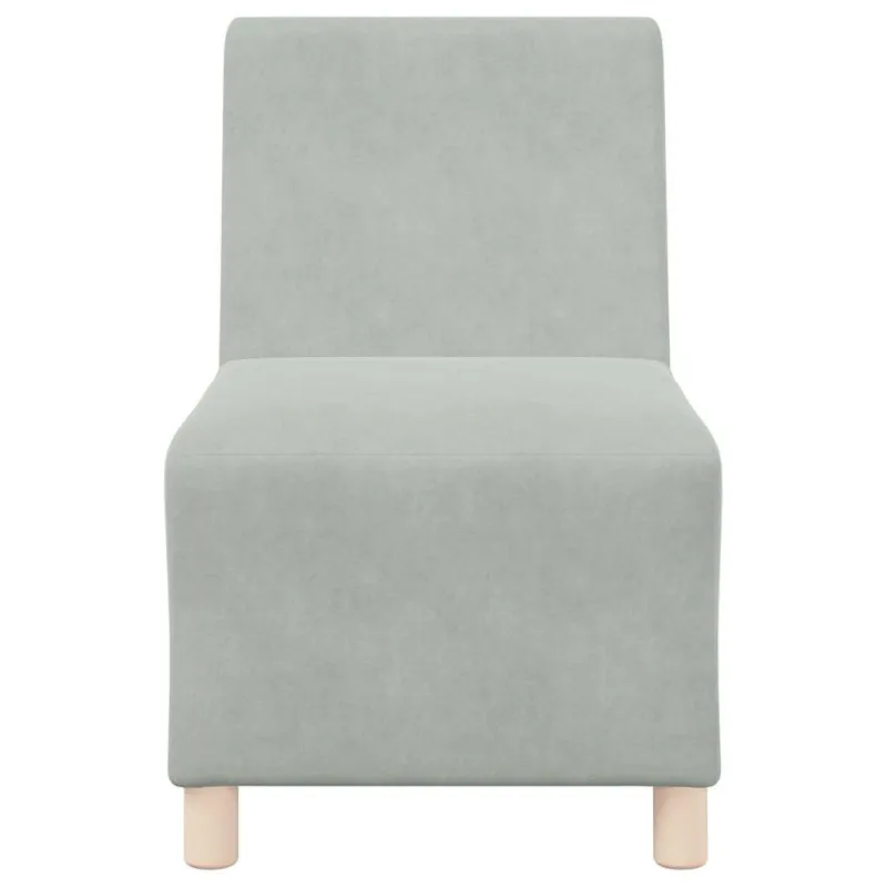 Modulinis sofa vienetas be rankų 2 pcs Šviesiai pilka