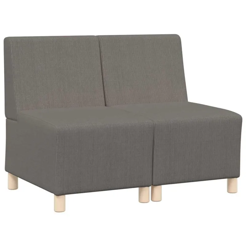 Modulinis sofa vienetas be rankų 2 pcs Šviesiai pilka