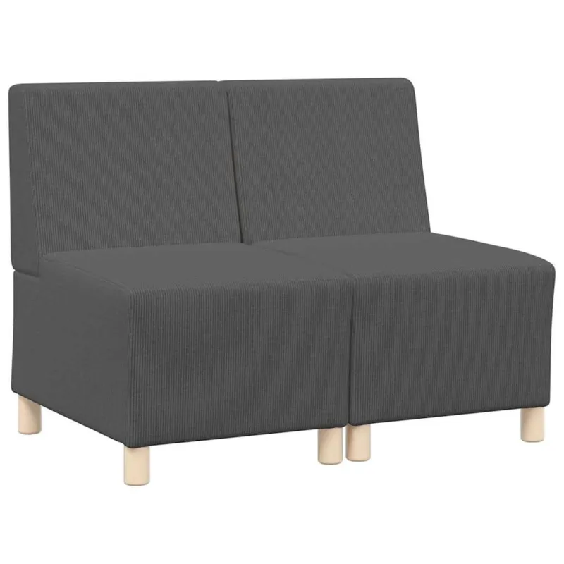 Modulinis sofa vienetas be rankų 2 pcs Tamsiai pilka