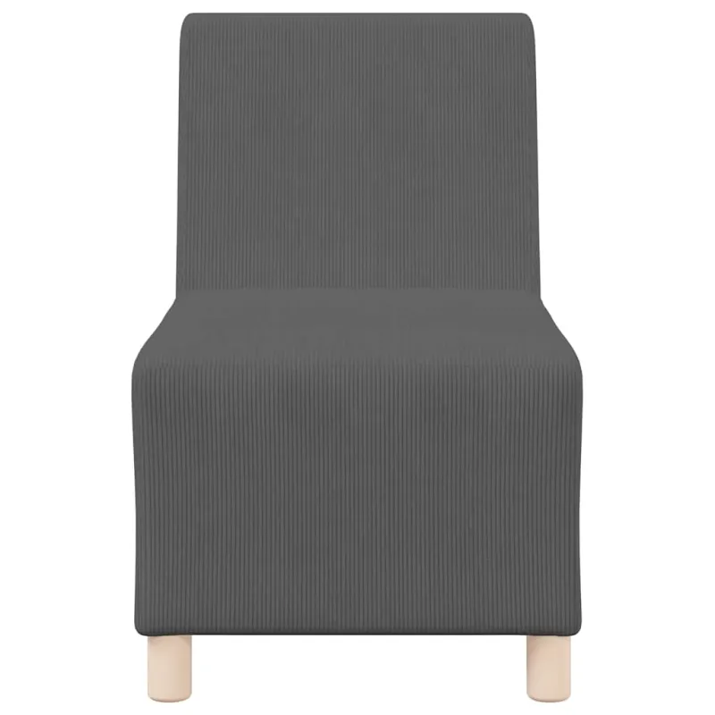 Modulinis sofa vienetas be rankų 2 pcs Tamsiai pilka