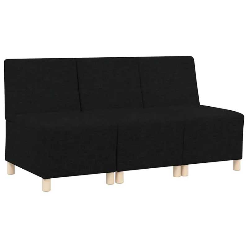 Modulinis sofa vienetas be rankų 3 pcs Juoda 55 x 74 x 82 cm