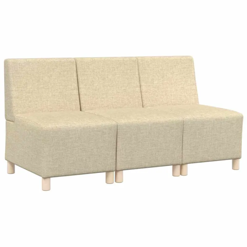 Modulinis sofa vienetas be rankų 3 pcs Kreminė 55 x 74 x 82 cm