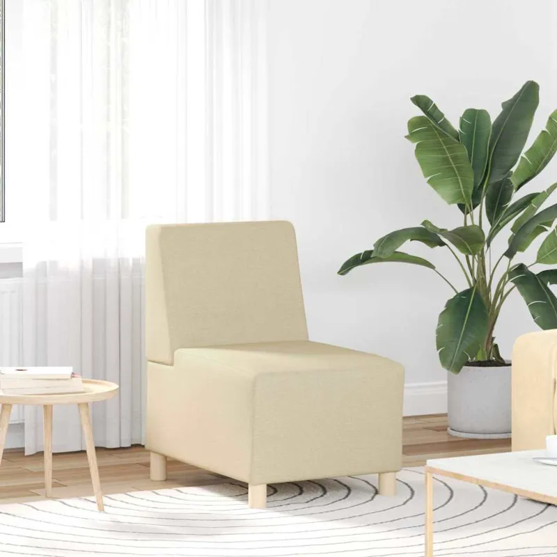 Modulinis sofa vienetas be rankų 3 pcs Kreminė 55 x 74 x 82 cm