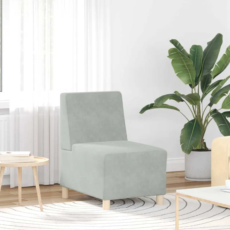 Modulinis sofa vienetas be rankų 3 pcs Šviesiai pilka