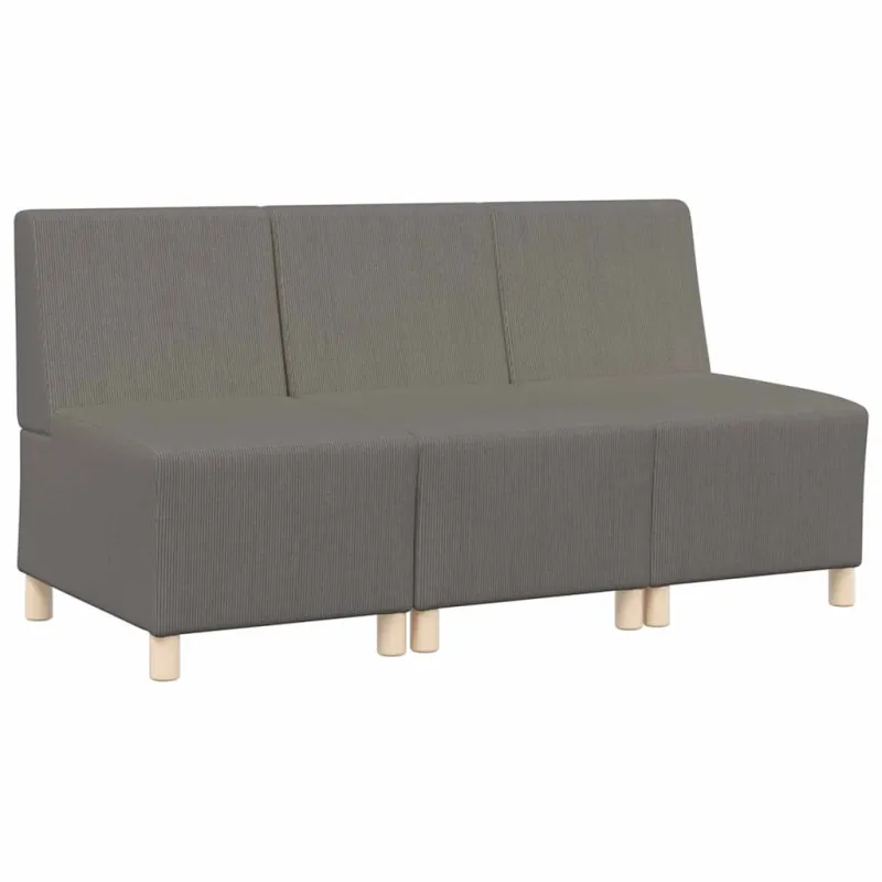 Modulinis sofa vienetas be rankų 3 pcs Šviesiai pilka