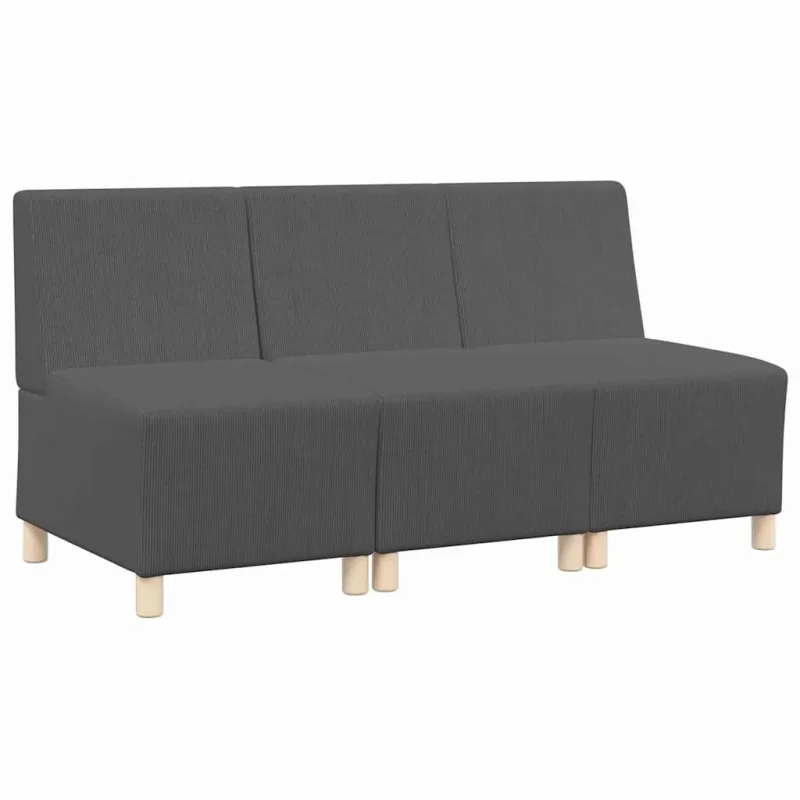 Modulinis sofa vienetas be rankų 3 pcs Tamsiai pilka