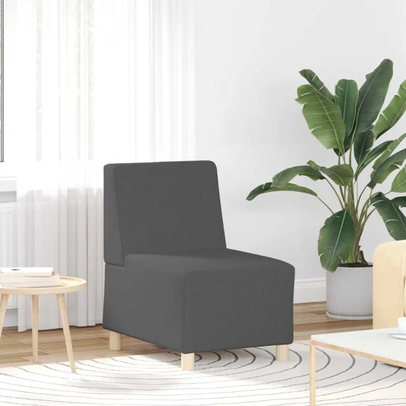Modulinis sofa vienetas be rankų 3 pcs Tamsiai pilka