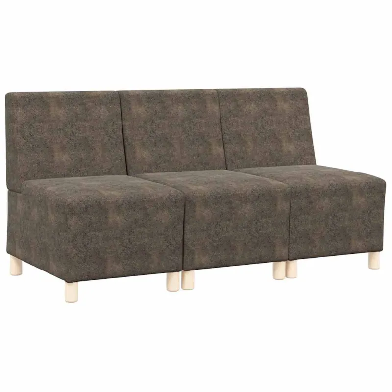 Modulinis sofa vienetas be rankų 3 pcs Tamsiai pilka