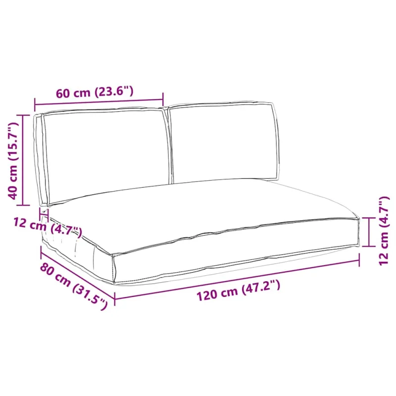 Pagalvių komplektas 3 pcs Antracitas Oksfordo audinys