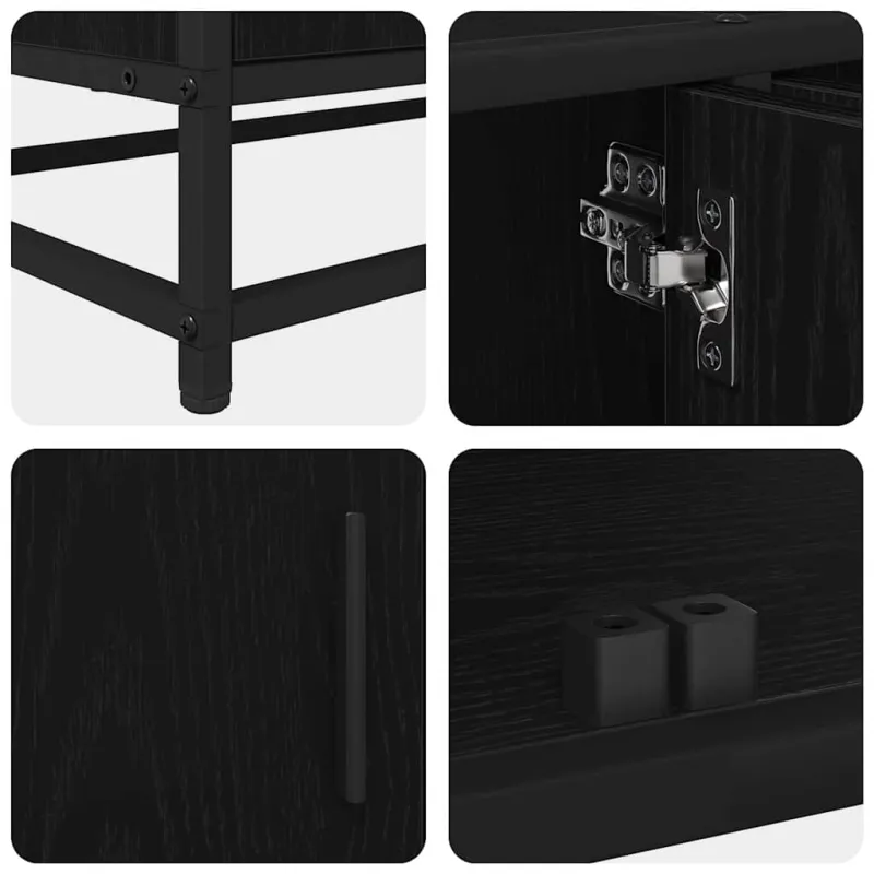 TV vienetai 2 pcs Juodas ąžuolas 240 x 35 x 41 cm