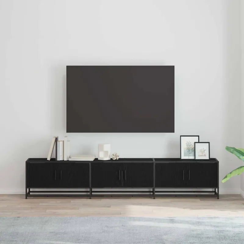 TV vienetai 2 pcs Juodas ąžuolas 210 x 35 x 41 cm