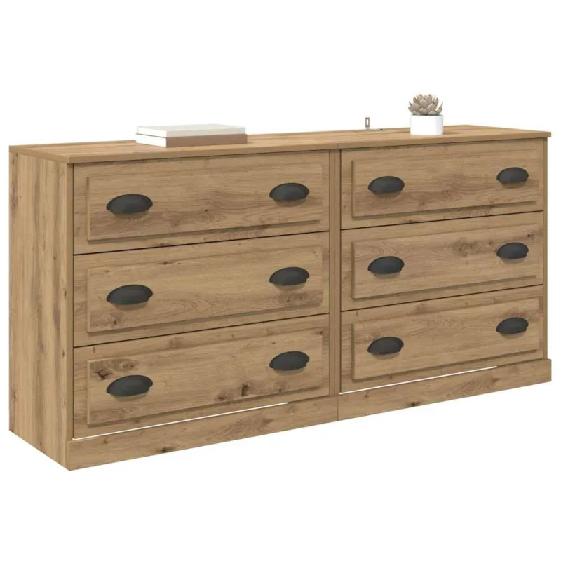 Šoninės lentynos 2 pcs Amatininkų ąžuolas 70 x 35,5 x 67,5 cm