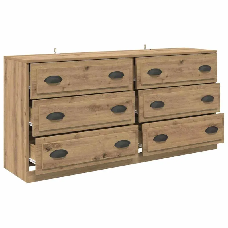 Šoninės lentynos 2 pcs Amatininkų ąžuolas 70 x 35,5 x 67,5 cm