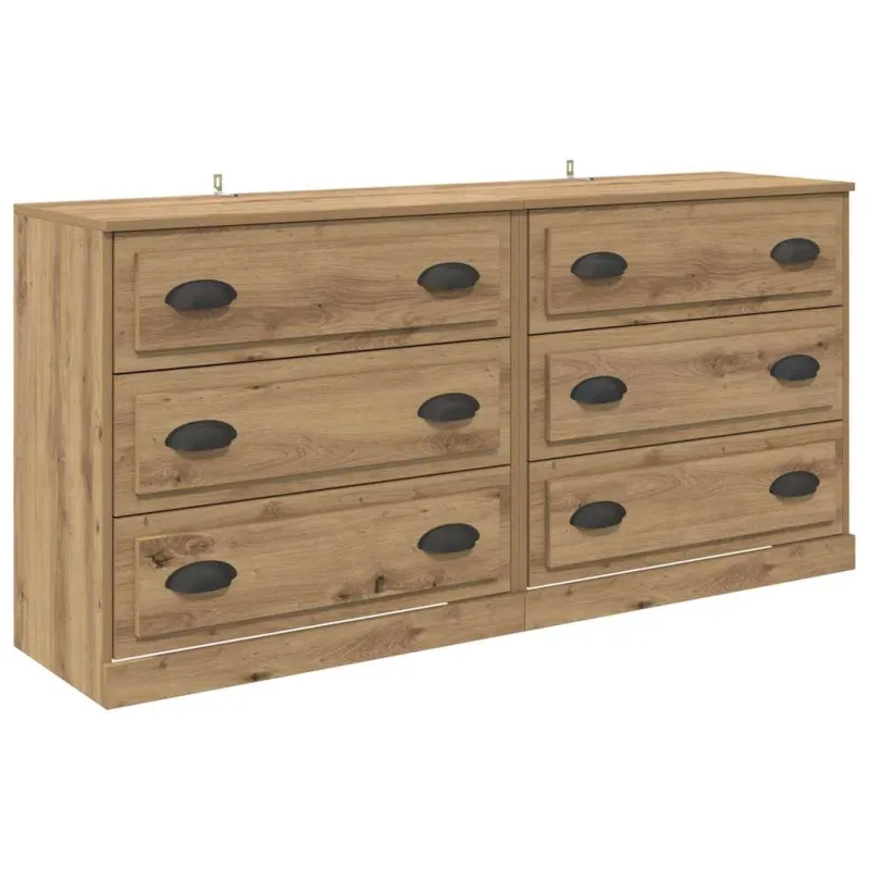 Šoninės lentynos 2 pcs Amatininkų ąžuolas 70 x 35,5 x 67,5 cm