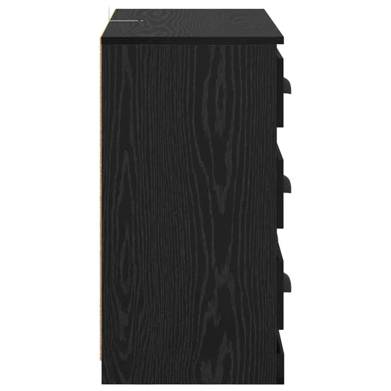 Šoninės lentynos 2 pcs Juodas ąžuolas 70 x 35,5 x 67,5 cm