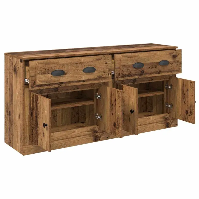 Šoninės lentynos 2 pcs Senovinis medis 70 x 35,5 x 67,5 cm