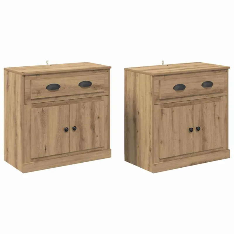 Šoninės lentynos 2 pcs Amatininkų ąžuolas 70 x 35,5 x 67,5 cm