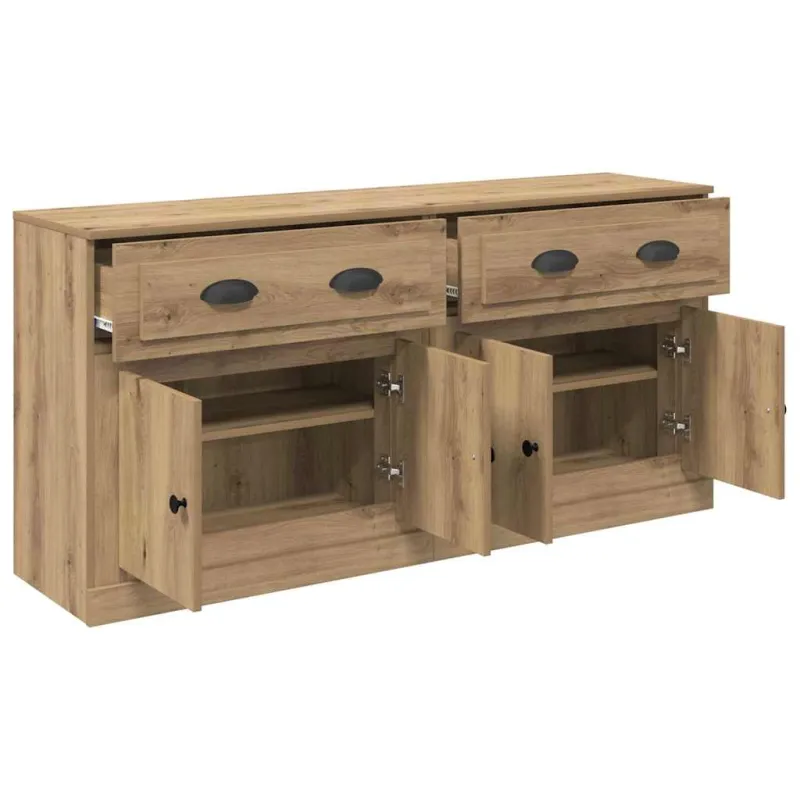 Šoninės lentynos 2 pcs Amatininkų ąžuolas 70 x 35,5 x 67,5 cm