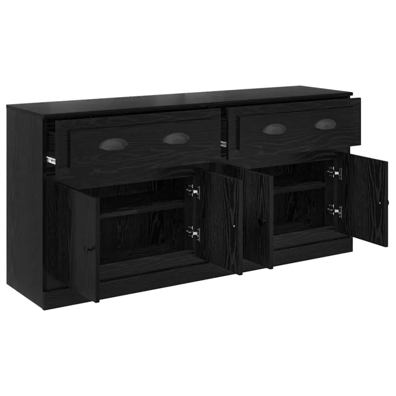 Šoninės lentynos 2 pcs Juodas ąžuolas 70 x 35,5 x 67,5 cm