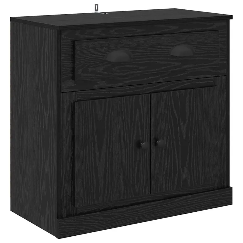 Šoninės lentynos 2 pcs Juodas ąžuolas 70 x 35,5 x 67,5 cm