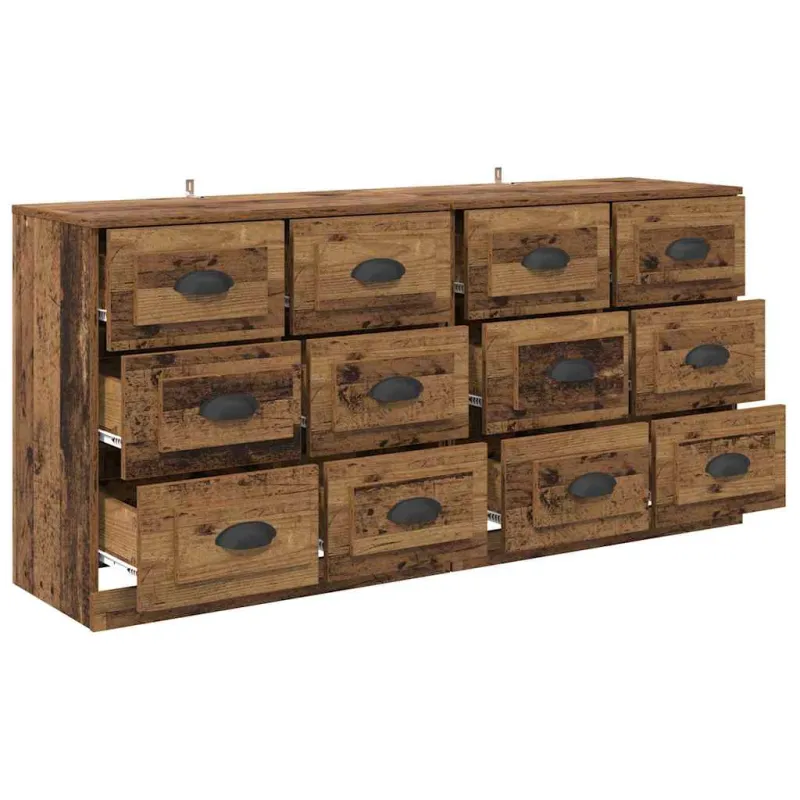 Šoninės lentynos 2 pcs Senovinis medis 70 x 35,5 x 67,5 cm