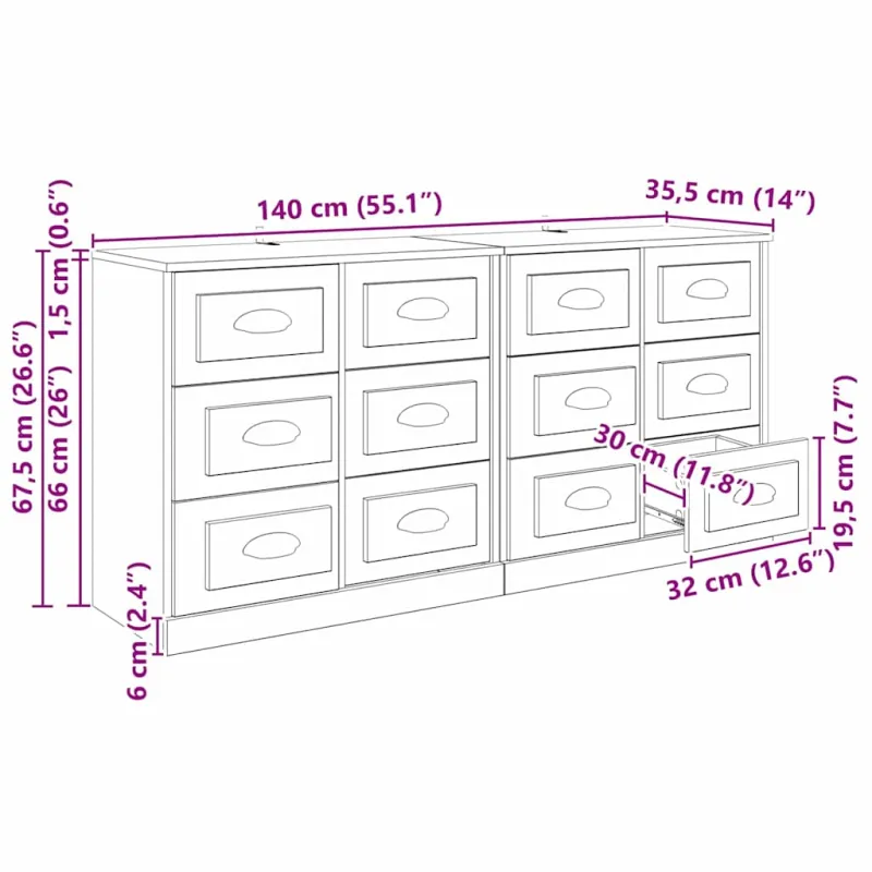 Šoninės lentynos 2 pcs Senovinis medis 70 x 35,5 x 67,5 cm