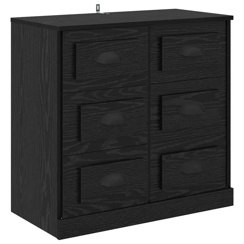Šoninės lentynos 2 pcs Juodas ąžuolas 70 x 35,5 x 67,5 cm