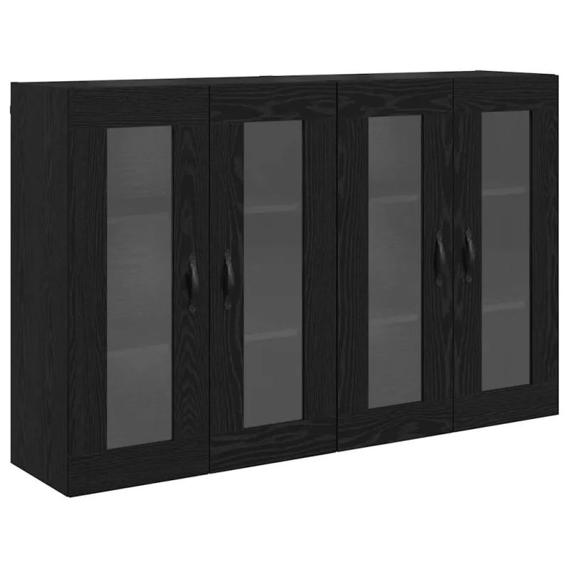Sieniniai baldai 2 pcs Juodas ąžuolas 69,5 x 34 x 90 cm