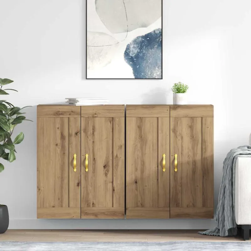 Prikabinama spinta 2 pcs Amatininkų ąžuolas 69,5 x 34 x 90 cm