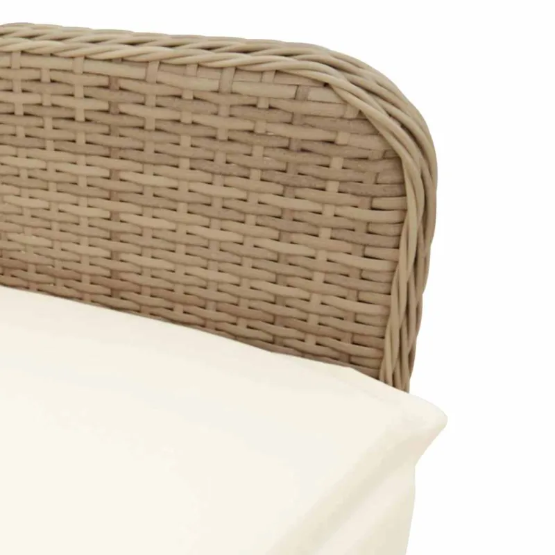 Bistro-Setti pehmusteilla, 9-os osat, ruskea, polyrattani