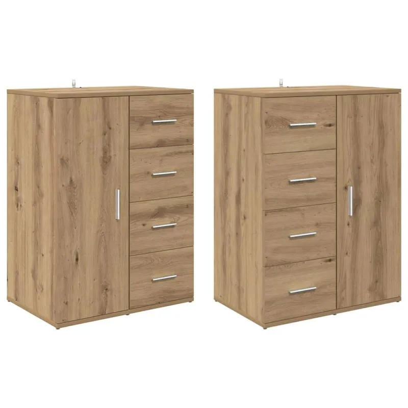 Šoninės lentynos su stalčių Corona 2 pcs Amatininkų ąžuolas