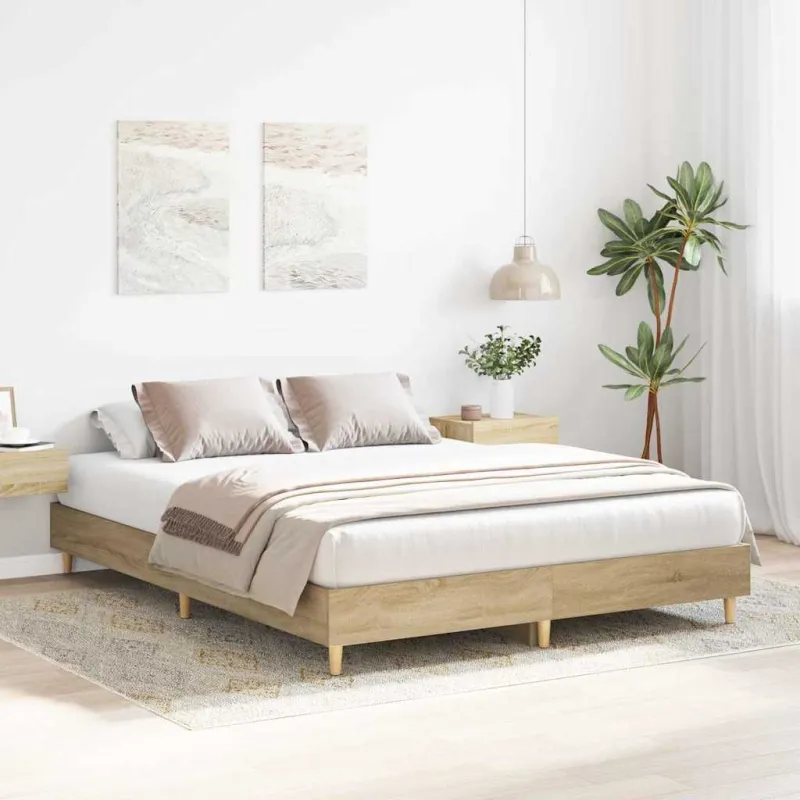 Lovos rėmas 2 pcs Sonoma 152 x 203 cm Apdirbta mediena