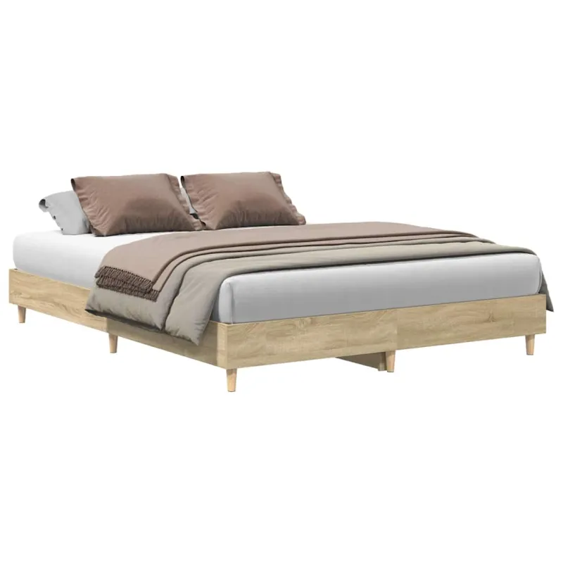 Lovos rėmas 2 pcs Sonoma 152 x 203 cm Apdirbta mediena