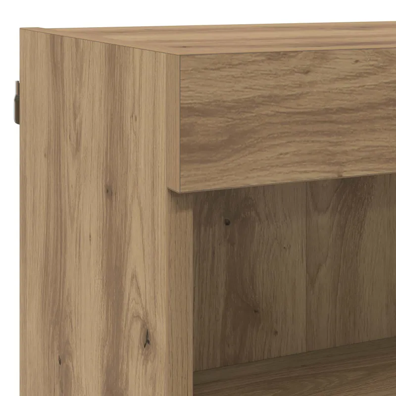 TV sieninio kabineto komplektas su LED 6 pcs Amatinė Ąžuolas