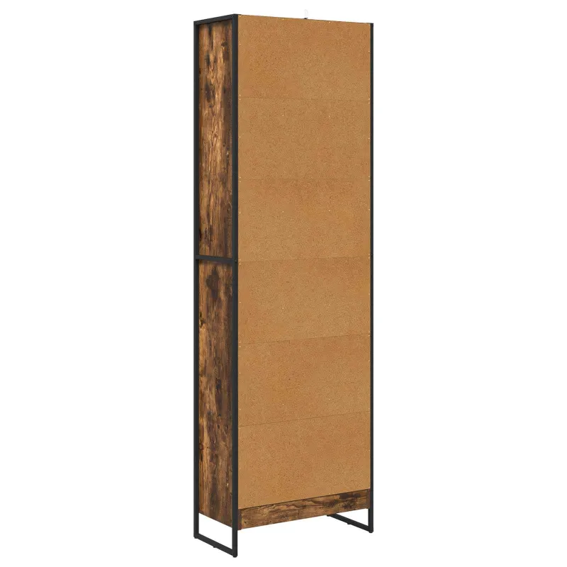 Knygų spinta 2 pcs Dūminis ąžuolas 60 x 30 x 189,5 cm
