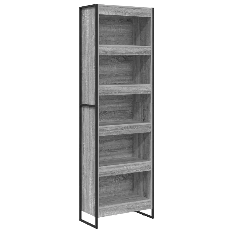 Knygų spinta 2 pcs Pilkas Sonoma 60 x 30 x 189,5 cm