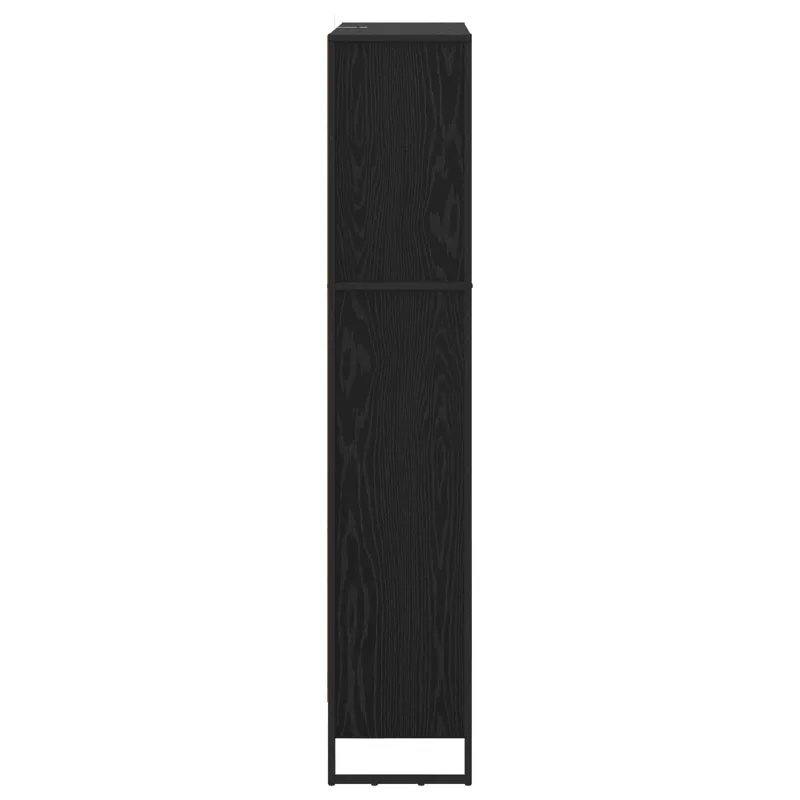 Knygų spinta 2 pcs Juodas ąžuolas 80 x 30 x 155 cm