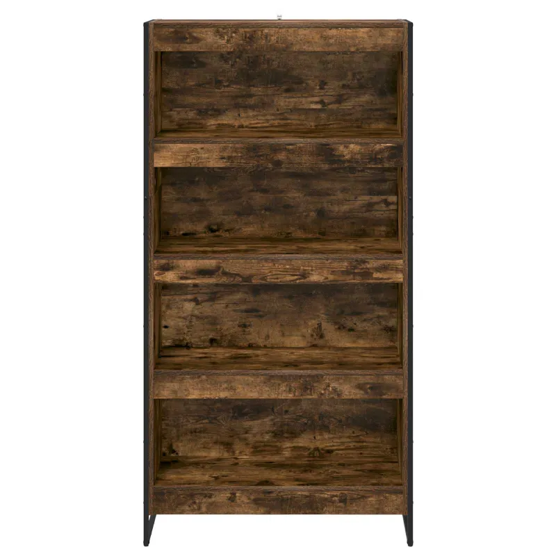 Knygų spinta 2 pcs Dūminis ąžuolas 80 x 30 x 155 cm