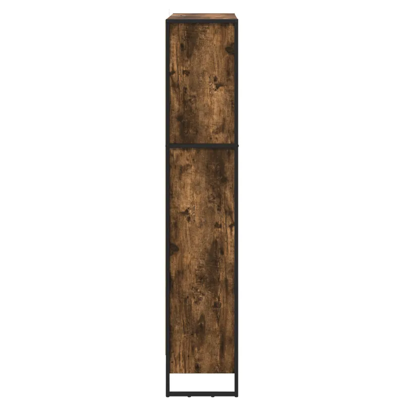 Knygų spinta 2 pcs Dūminis ąžuolas 80 x 30 x 155 cm