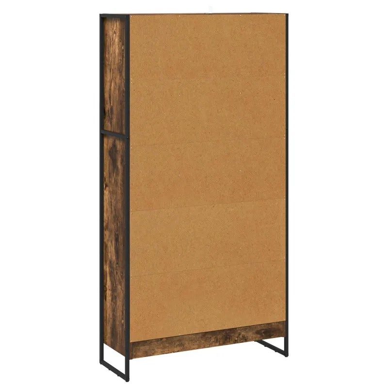 Knygų spinta 2 pcs Dūminis ąžuolas 80 x 30 x 155 cm